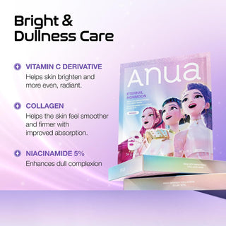 Anua Eternal Honmoon Vita Brightening Collagen Mask 34g KPop Demon Hunters pearl hydrogel sheet mask with 5% Niacinamide, Vitamin C and Peptides for brighter radiant skin in UAE.