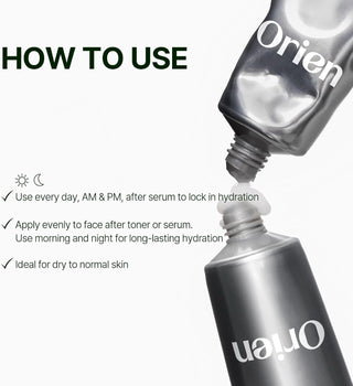 Orien Mugwort Zero Film Moisturizer 60ml lightweight Korean face cream for daily hydration, skin comfort and a non-greasy finish in UAE.