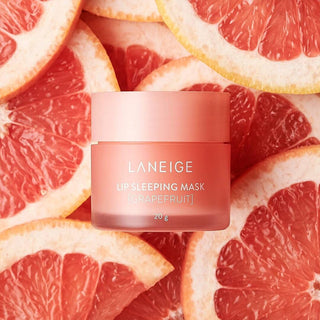 LANEIGE Lip Sleeping Mask EX Grapefruit 20g Korean overnight lip treatment with Berry Fruit Complex, Vitamin C, Shea Butter and Murumuru Butter for dry, chapped and hydrated lips in UAE.