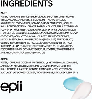 epii Double Up Cream Ectoin and Panthenol 50ml dual moisturizer with 15% Squalane, Niacinamide and Allantoin for soothing hydration and skin-barrier support in UAE.