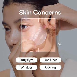 Abib Vegan Collagen Eye Patch Jericho Rose Jelly 60pcs Korean hydrogel eye patches with vegan collagen, peptides, caffeine, hyaluronic acid and ceramide for fine lines, puffiness and firm under-eyes in UAE.