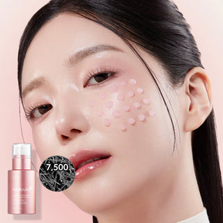 on korean women face chick has medicube pdrn pink collagen exosome shot drops.