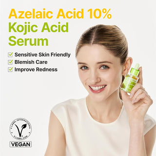 PURITO SEOUL Azelaic Acid 10 Kojic Tea Tree Serum 30ml clarifying Korean facial serum with 10% Azelaic Acid, Tea Tree Water, Kojic Acid and Niacinamide for blemishes, marks and uneven tone in UAE.