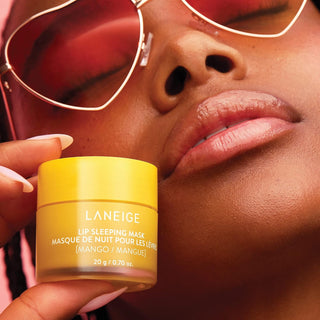 LANEIGE Lip Sleeping Mask Mango 20g Korean overnight lip treatment with Berry Fruit Complex, Coconut Oil, Shea Butter and Murumuru Butter for dry, chapped and hydrated lips in UAE.