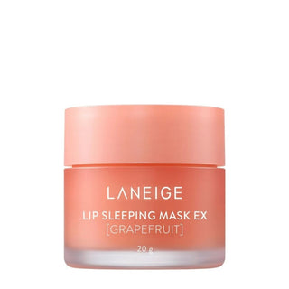 LANEIGE Lip Sleeping Mask EX Grapefruit 20g Korean overnight lip treatment with Berry Fruit Complex, Vitamin C, Shea Butter and Murumuru Butter for dry, chapped and hydrated lips in UAE.