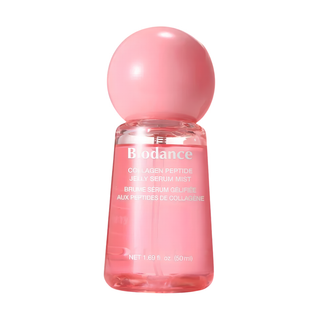 Biodance Collagen Peptide Jelly Serum Mist 50ml with 77% 243Da Collagen Water and 10 Peptides for hydrating, plumping and dewy glass skin in UAE.