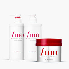 Fino Complete Haircare Set - Hair Shampoo, Conditioner and Hair Mask