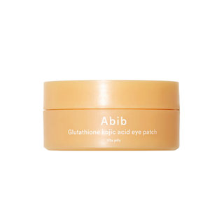 Abib Glutathione Kojic Acid Eye Patch Vita Jelly 60pcs Korean hydrogel patches with Glutathione, Kojic Acid, Niacinamide and Vitamin C for dark circles, hyperpigmentation and brighter under-eyes in UAE.