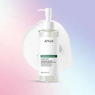 Anua Heartleaf Pore Cleansing Oil Mild, Sensitive Skin Face Wash, Oil Cleanser, Makeup Blackhead Remover, Korean Skin Care, Non-Comedogenic, Fragrance Free 6.76 Fl Oz (200ml)