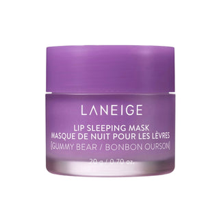 LANEIGE Lip Sleeping Mask Gummy Bear 20g Korean overnight grape-candy lip treatment with Berry Fruit Complex, Coconut Oil, Shea Butter and Murumuru Butter for dry, chapped and hydrated lips in UAE.