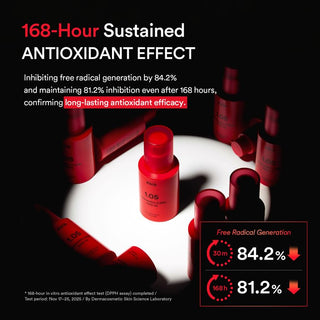 Abib Red Effect Serum 1.05 Pump 30ml with 1% NAD+, 0.05% Astaxanthin, Niacinamide and Alpha-Arbutin for antioxidant care, fine lines, firmness and radiant-looking skin in UAE.