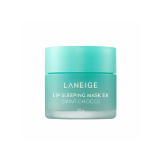 LANEIGE Lip Sleeping Mask EX Mint Choco 20g Korean overnight lip treatment for intensive hydration, flaky lip care and soft, smooth lips with a refreshing mint-chocolate scent in UAE.