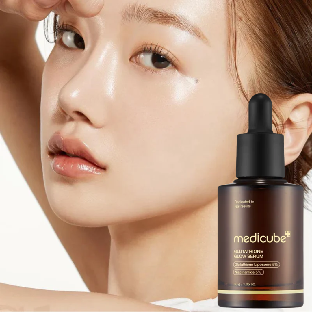 medicube glutathione glow serum 30 ml Glass-skin in a bottle! The brightens, evens tone & leaves your skin glowing like never before soften the appearance of fine lines and support firmer medicube glutathione glow serum 30