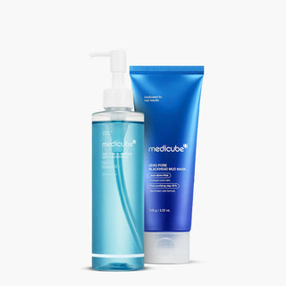 medicube Zero Pore Blackhead Duo Deep Cleansing Oil and Zero Pore Blackhead Mud Facial Mask