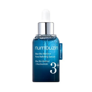 Numbuzin No.3 Blue Bio-Retinol Pore Refining Serum 30ml with 10% Niacinamide, Retinol and BHA for enlarged pores, uneven texture and smoother-looking skin in UAE.