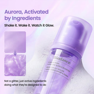 Biodance Caviar PDRN Liposome Bubble Booster 95ml Korean skin-prep booster with 67% Caviar Water, 1,000 ppm Salmon PDRN, Niacinamide and Ceramide for hydration, plumping and radiant glass skin in UAE.