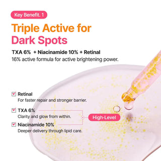 PURITO SEOUL TXA 6 Niacinamide 10 Retinal Serum 30ml Korean brightening serum with 6% Tranexamic Acid, 10% Niacinamide, Retinal and Glutathione for dark spots and post-acne marks in UAE.