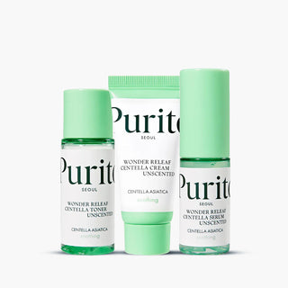 Purito SEOUL Wonder Releaf Centella Mini Kit Unscented, Centella Asiatica Soothing
