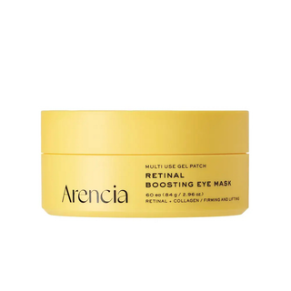 Arencia Retinal Boosting Eye Mask 60 hydrogel eye patches with Retinal and Collagen for firming, lifting, hydration, and smoother under-eyes available in UAE.