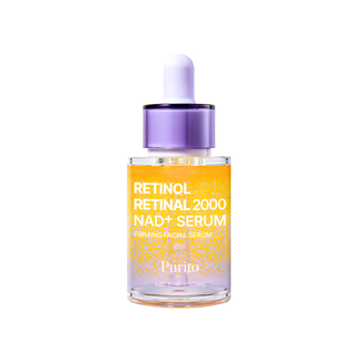 PURITO SEOUL Retinol Retinal 2000 NAD+ Serum 30ml Korean firming facial serum with 1,000 ppm Retinol, 1,000 ppm Retinal and NAD+ for fine lines, rough texture and firmer-looking skin in UAE.