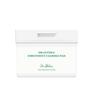 Dr. Althea StretchFit Calming Pad 50 stretchable Korean toner sheets with 1% Panthenol, Cica Complex, Zinc PCA and cooling Erythritol for soothing hydration and sensitive-skin care in UAE.