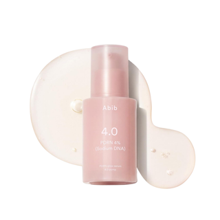 Abib PDRN Glow Serum 4.0 Pump 30ml with 4% Salmon DNA PDRN, six peptides, Hyaluronic Acid and Collagen for firming, elasticity, skin density and radiant-looking skin in UAE.