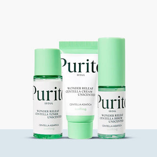 Purito SEOUL Wonder Releaf Centella Mini Kit Unscented, Centella Asiatica Soothing