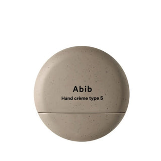 Abib Hand Crème Type S 50ml Korean moisturizing hand cream with Shea Butter, Panthenol, and Vitamin E, featuring Fig, Coconut, Cedarwood, Amber, and Musk fragrance in UAE.