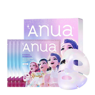 Anua Eternal Honmoon Vita Brightening Collagen Mask 34g KPop Demon Hunters pearl hydrogel sheet mask with 5% Niacinamide, Vitamin C and Peptides for brighter radiant skin in UAE.