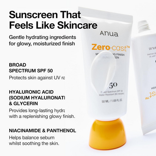 Anua Zero-Cast Moisturizing Finish Sunscreen 50mL Anua