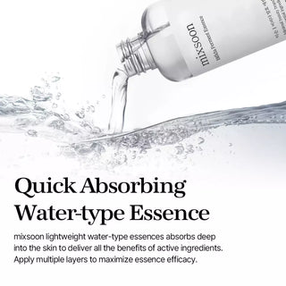 mixsoon Bifida Ferment Essence 100ml minimalist Korean hydrating essence with Bifida Ferment Extract and Glycerin for sensitive skin and moisture-barrier support in UAE.
