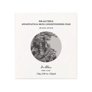 Dr. Althea Anastatica Skin Conditioning Pad jar with 65 double-sided Korean toner pads featuring Rose of Jericho and Hyaluronic Acid for hydrating, soothing and refining dry skin in UAE.