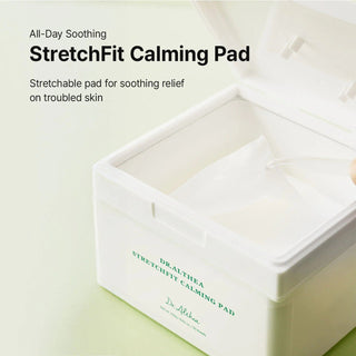 Dr. Althea StretchFit Calming Pad 50 stretchable Korean toner sheets with 1% Panthenol, Cica Complex, Zinc PCA and cooling Erythritol for soothing hydration and sensitive-skin care in UAE.