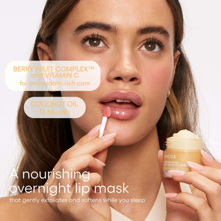 LANEIGE Lip Sleeping Mask Vanilla 20g Korean overnight lip treatment with Berry Fruit Complex, Coconut Oil, Shea Butter and Murumuru Butter for dry, chapped and hydrated lips in UAE.