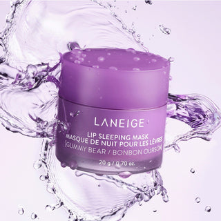 LANEIGE Lip Sleeping Mask Gummy Bear 20g Korean overnight grape-candy lip treatment with Berry Fruit Complex, Coconut Oil, Shea Butter and Murumuru Butter for dry, chapped and hydrated lips in UAE.