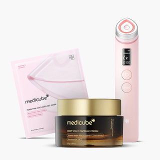 medicube AGE-R Booster Pro Pink + Vita C Capsule Cream Set
