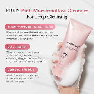 medicube PDRN Pink Glutathione Capsule Cleansing Foam 120g